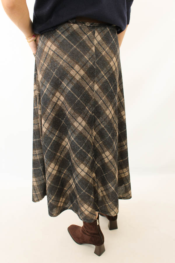 Rok ruiten print navy | Hetty - Afbeelding 4