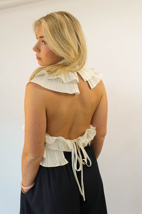 Ruffel top wit | Tess - Afbeelding 3