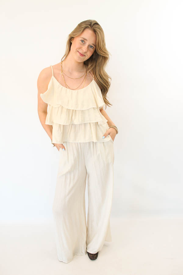 Ruffle set beige | Kim