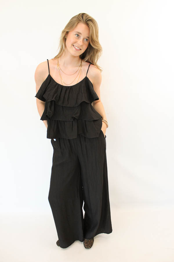 Ruffle set zwart | Kim