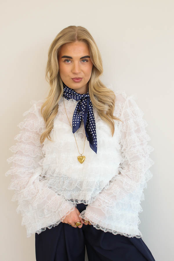 Ruffles blouse wit | Mira