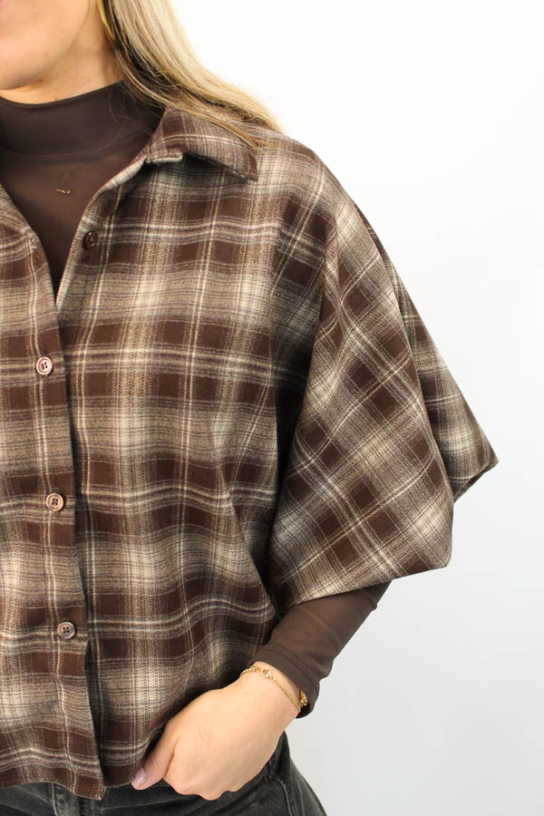Ruiten blouse choco | Charleen  - Afbeelding 2