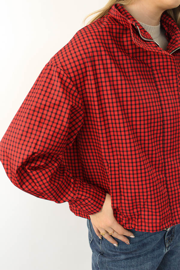Ruiten jacket rood | Amaya - Afbeelding 3