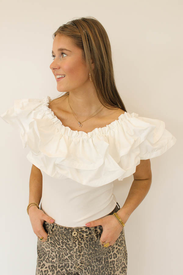 Schouder top wit |  Nore - Afbeelding 2