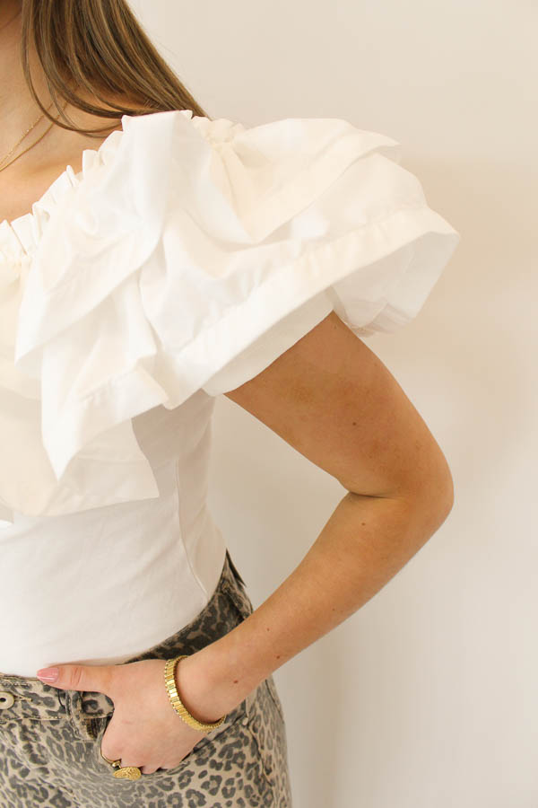 Schouder top wit |  Nore - Afbeelding 3
