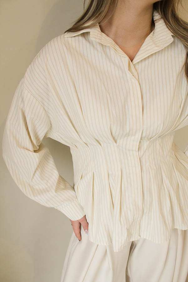 Shaped blouse geel | Megan - Afbeelding 2