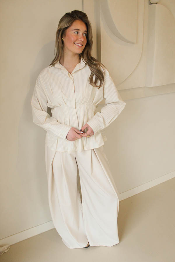 Shaped blouse geel | Megan - Afbeelding 3