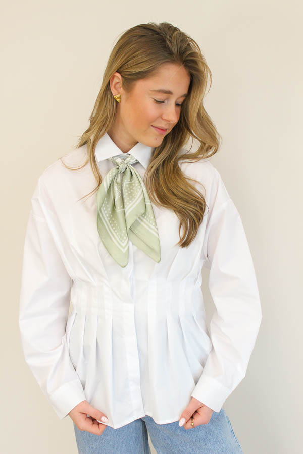 Shaped blouse wit | Kelly - Afbeelding 4