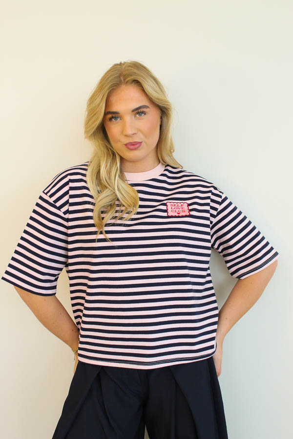 Shirt strepen navy | Wieke
