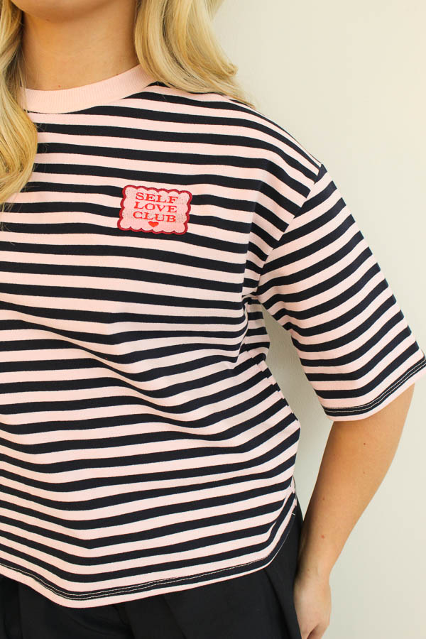 Shirt strepen navy | Wieke - Afbeelding 2