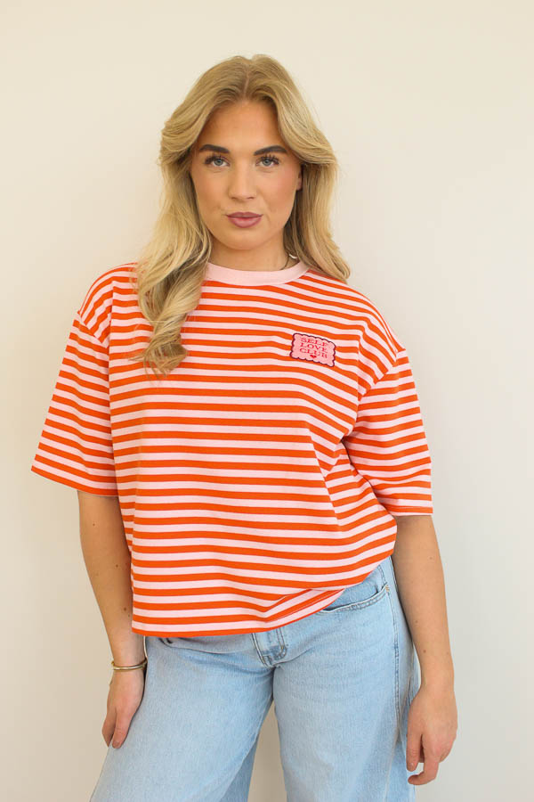 Shirt strepen oranje | Wieke