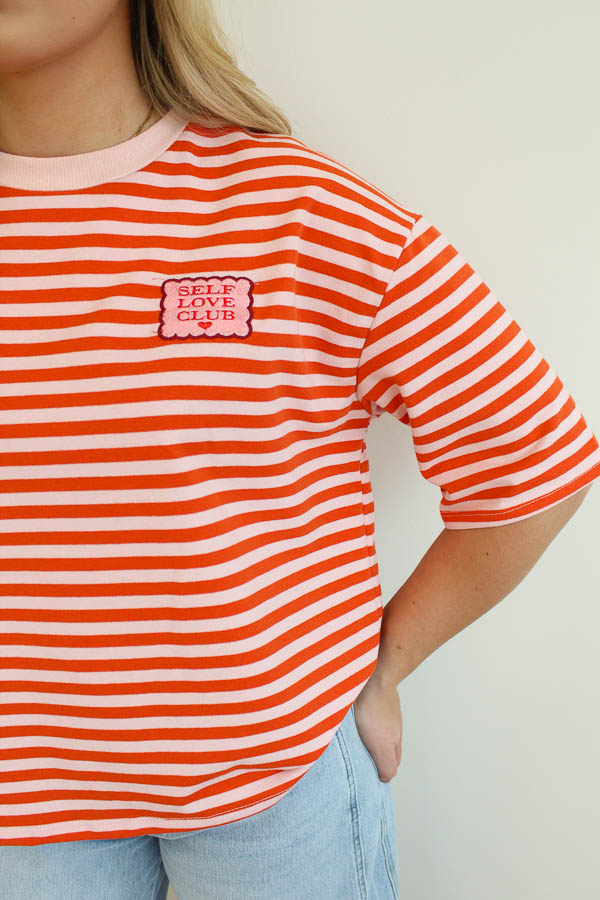 Shirt strepen oranje | Wieke - Afbeelding 2