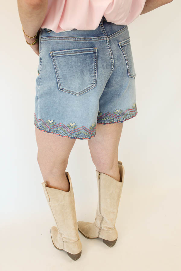 Short borduursels blauw | Sam - Afbeelding 4