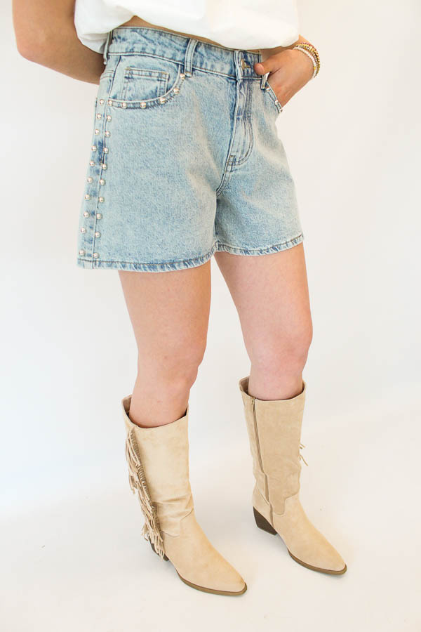 Short studs blauw | Lua - Afbeelding 3