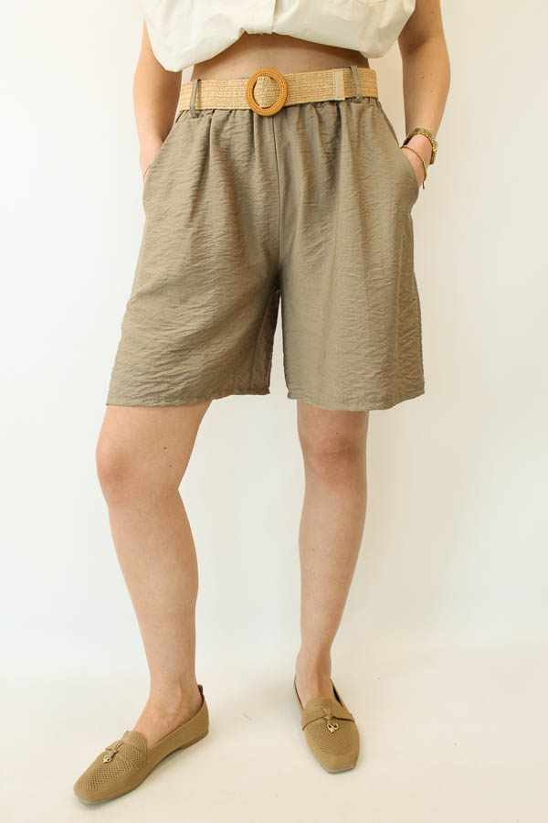 Short viscose khaki | Rachel