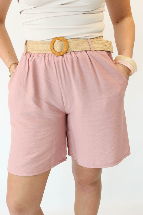 Short viscose roze | Rachel - Afbeelding 2