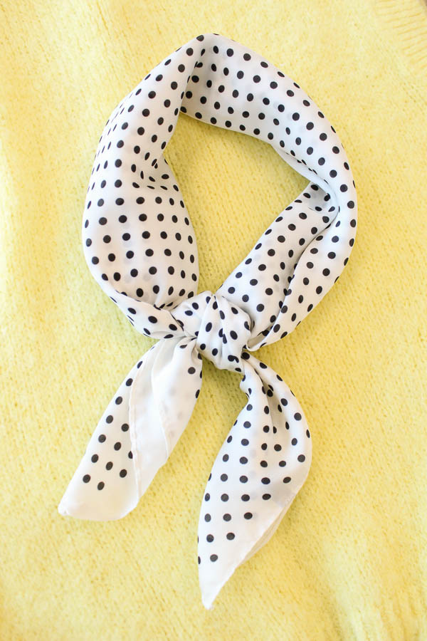 Sjaal polka dot | Wit