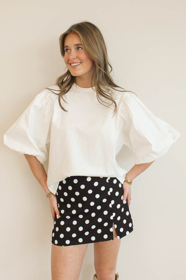 Skort stippen zwart | Romy