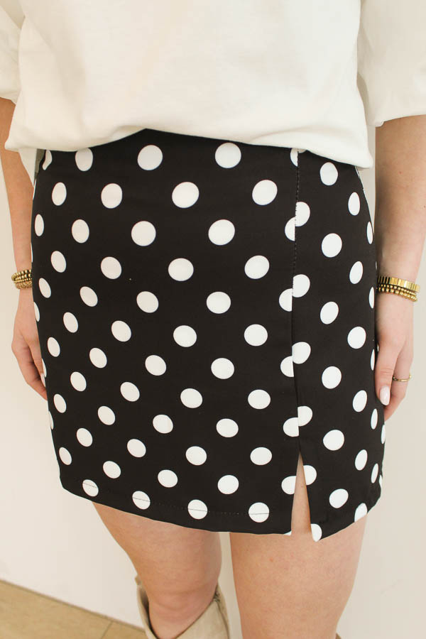 Skort stippen zwart | Romy - Afbeelding 3