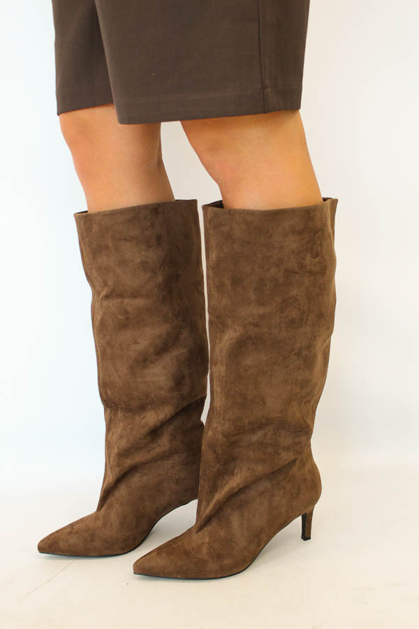 Slouchy laarzen mokka | Famous