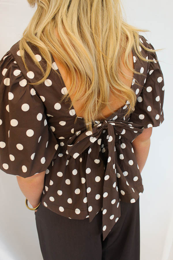  Stippen top bruin | Fleur - Afbeelding 3