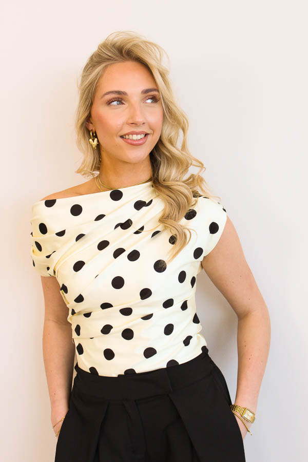 Stippen top geel | Valerie