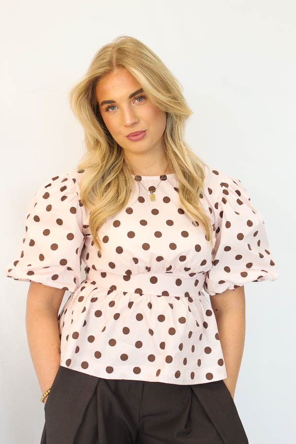 Stippen top roze | Fleur