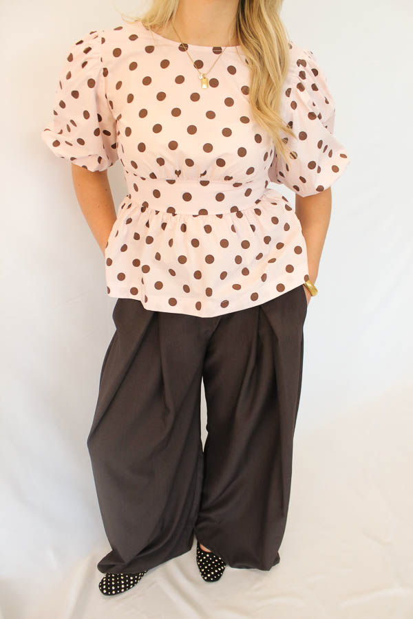 Stippen top roze | Fleur - Afbeelding 3