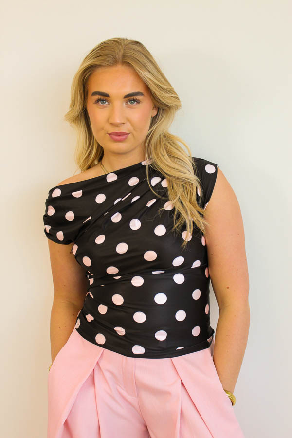 Stippen top roze | Valerie