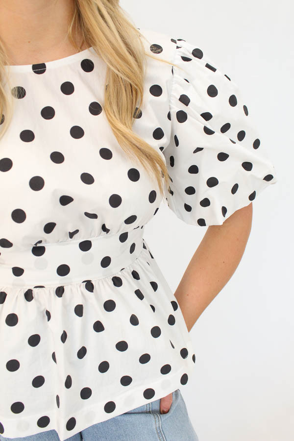 Stippen top wit | Fleur - Afbeelding 2
