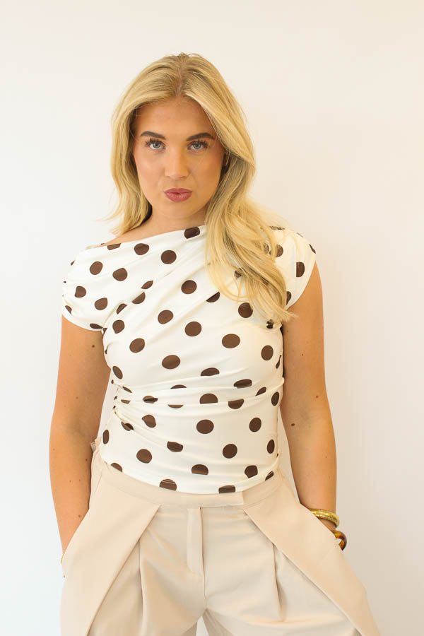 Stippen top wit | Valerie