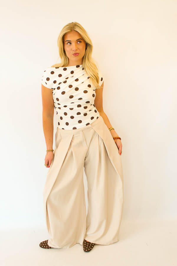 Stippen top wit | Valerie - Afbeelding 3