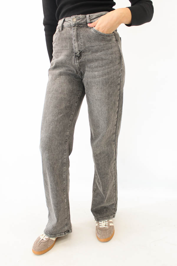 Straight leg jeans grijs | VS Miss