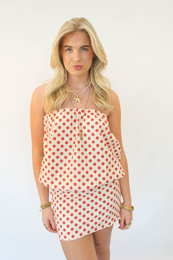 Strapless jurk rood | Annet