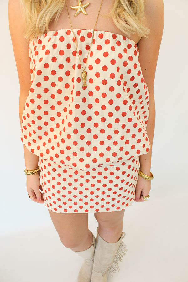 Strapless jurk rood | Annet - Afbeelding 2
