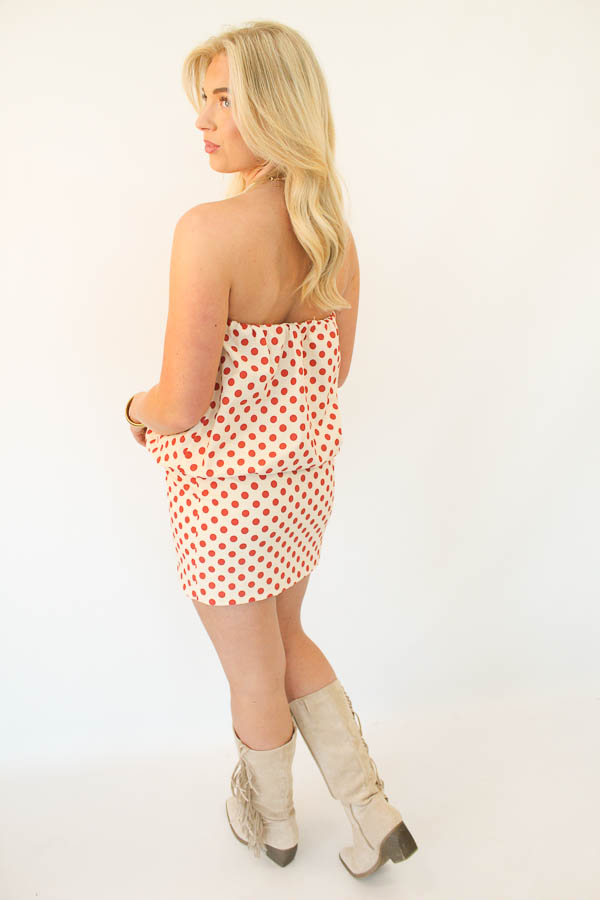 Strapless jurk rood | Annet - Afbeelding 3