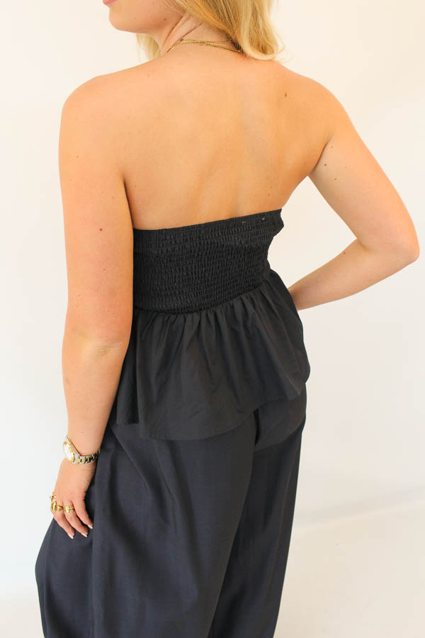Strapless top navy | Femke - Afbeelding 3