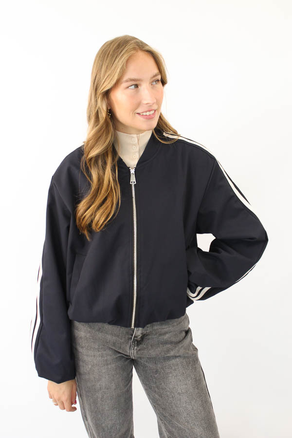 Strepen jas navy | Amber