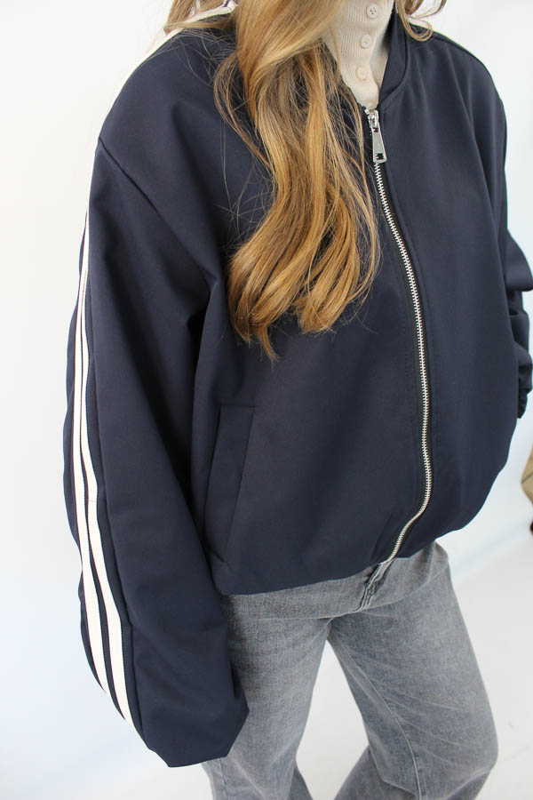 Strepen jas navy | Amber - Afbeelding 2