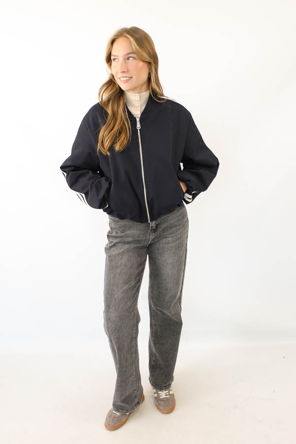 Strepen jas navy | Amber - Afbeelding 3