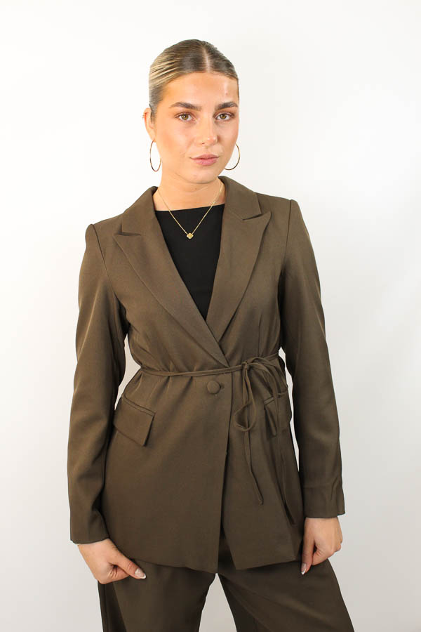 Strik blazer bruin | Livia