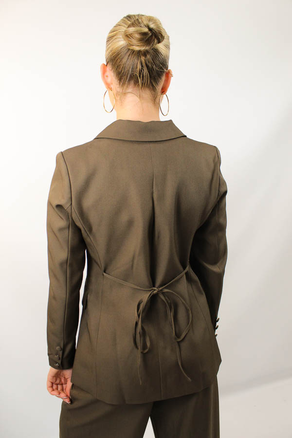 Strik blazer bruin | Livia - Afbeelding 2