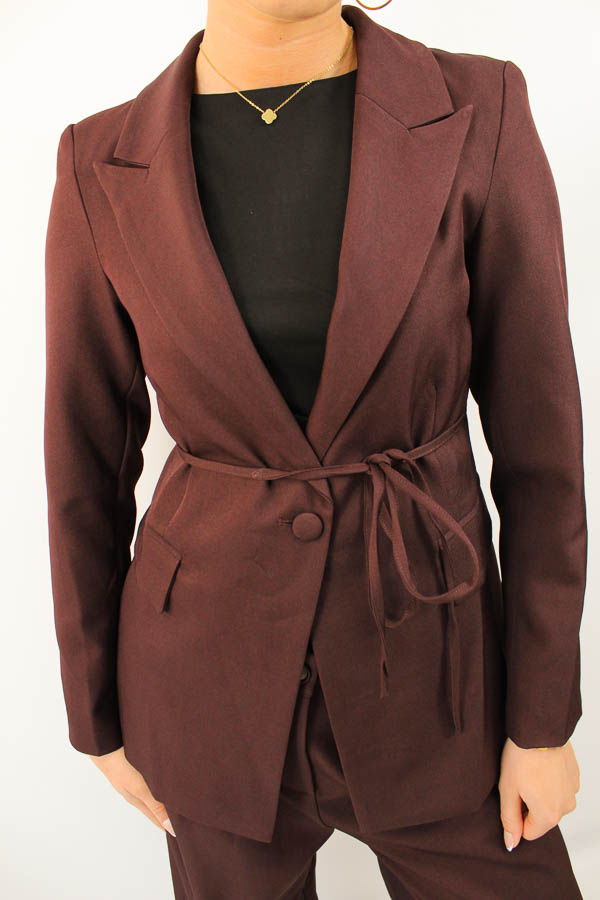 Strik blazer burgundy | Livia  - Afbeelding 2