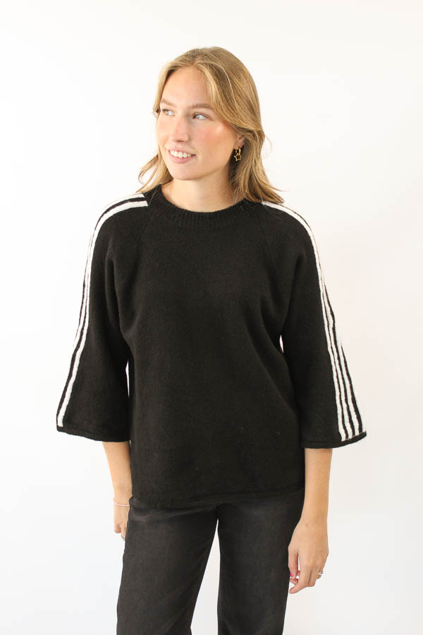 Stripe trui zwart | Aime