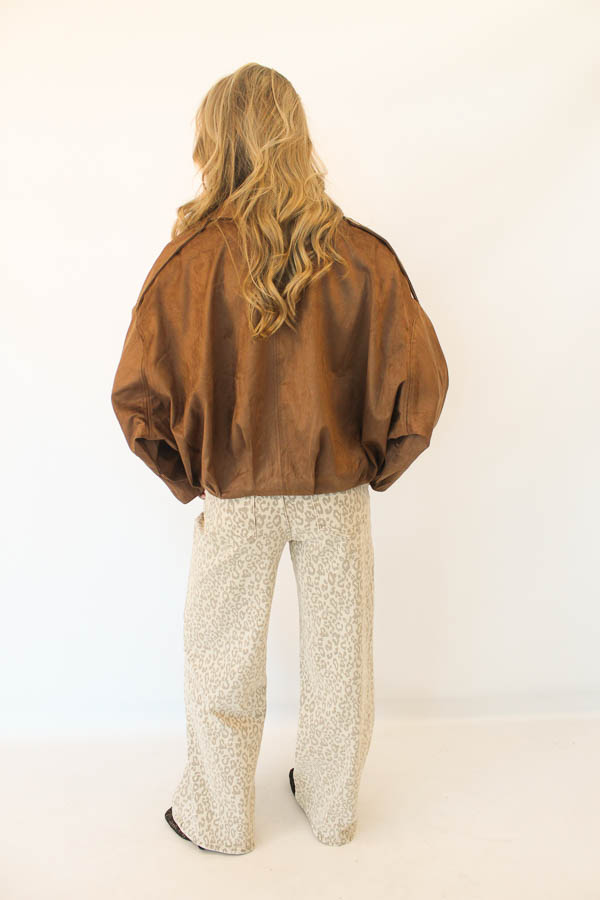 Suede look jas bruin | Merel - Afbeelding 3