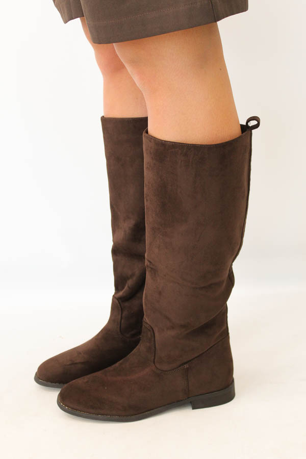 Suedelook laarzen bruin | Liz - Afbeelding 2