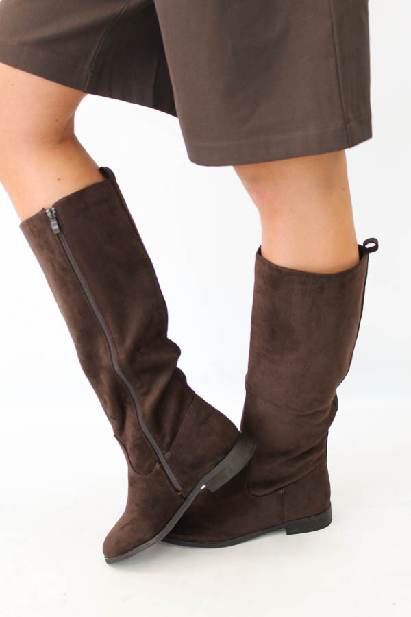 Suedelook laarzen bruin | Liz - Afbeelding 3
