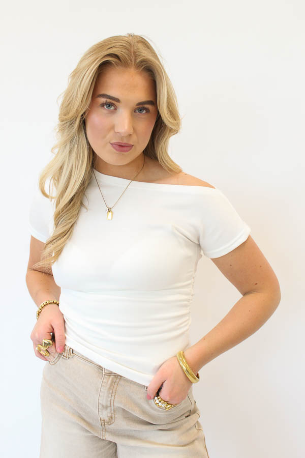 T-shirt aangesloten wit | Puck