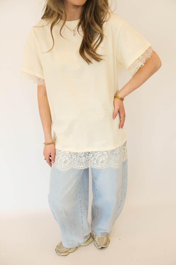 T-shirt kant geel | Kim - Afbeelding 2