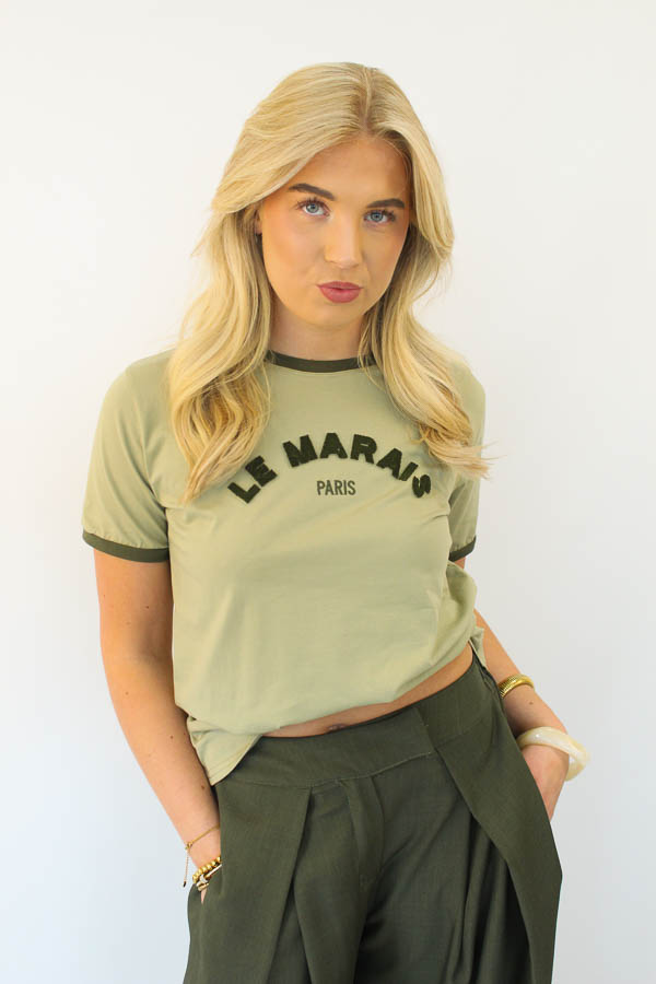 T-shirt khaki | Paris